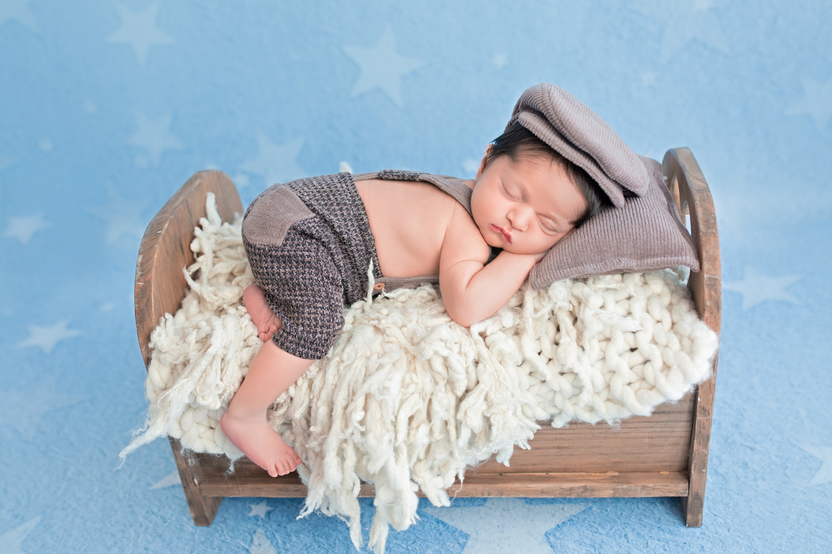 Azul estrelado + Berço de Madeira