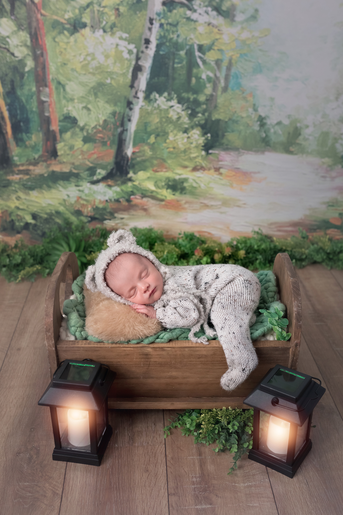 Floresta + Berço de Madeira