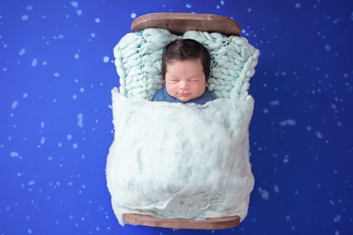 Azul estrelado + Lua