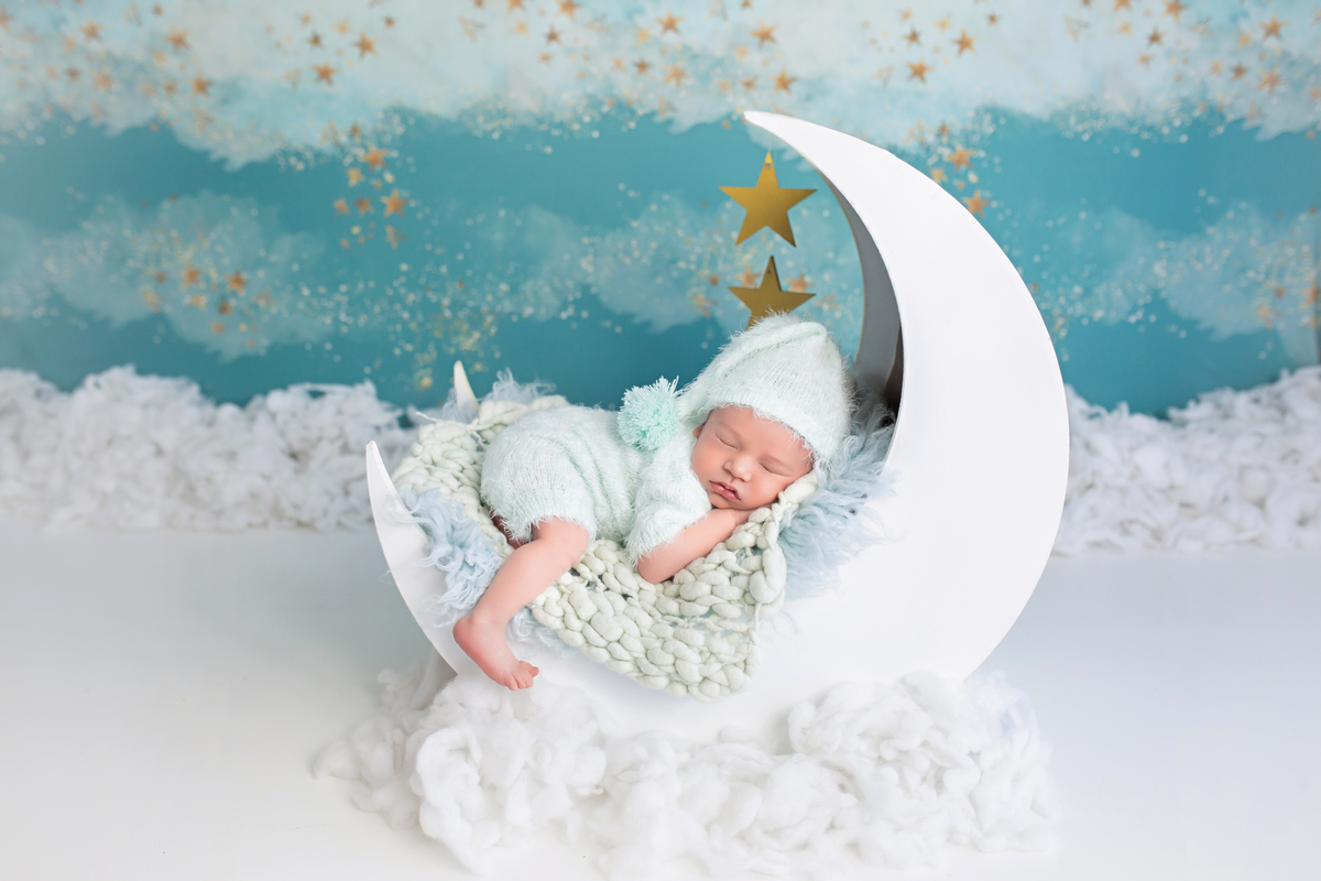 Verde estrelado + Lua