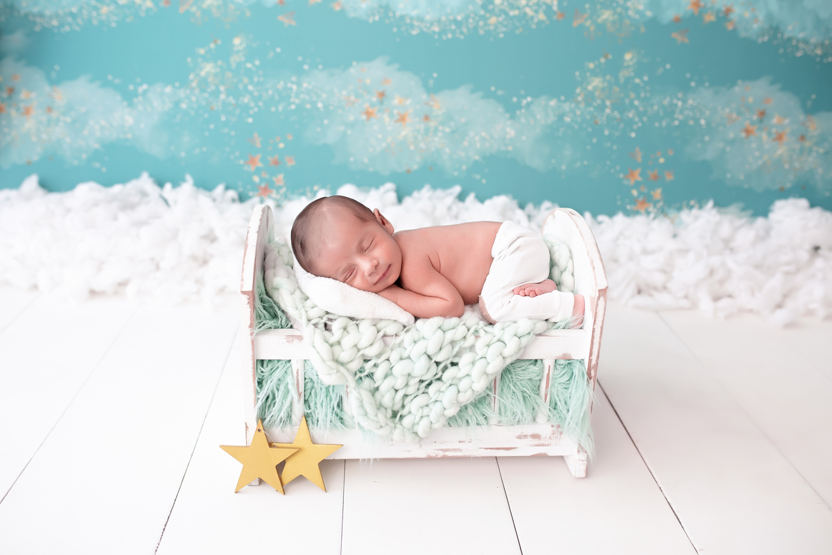 Verde estrelado + Berço Branco