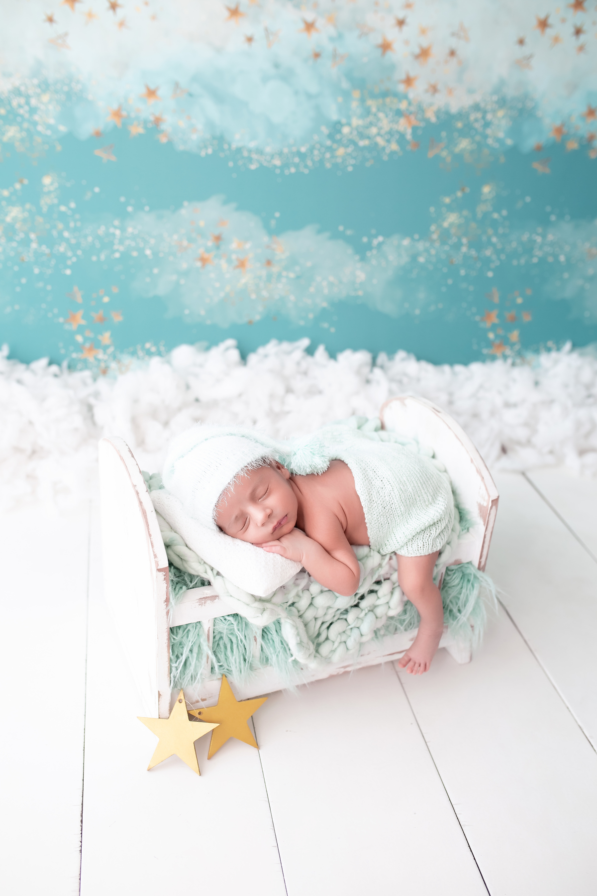 Verde estrelado + Berço Branco