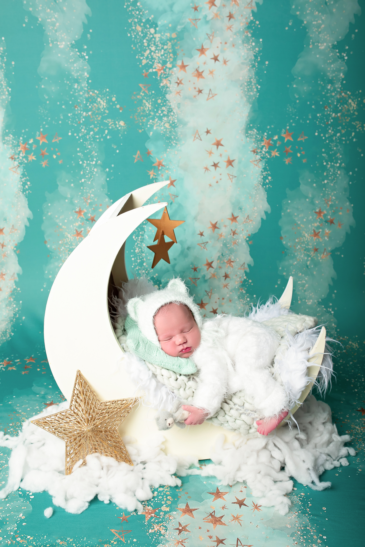 Verde estrelado + Lua