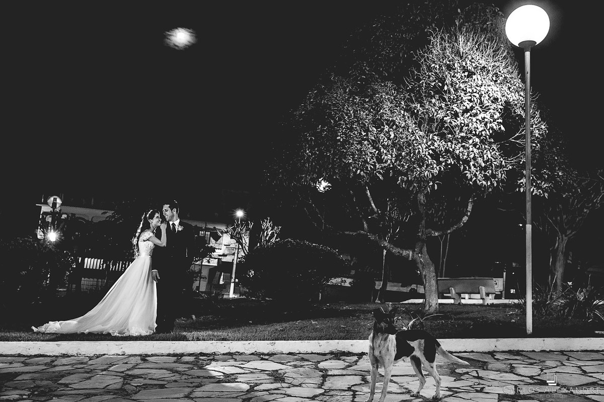 belo retrato do casal com um cachorro casamento em lambari fotografado pelo fotografo de casamentos de três corações carlos alexandre foto
