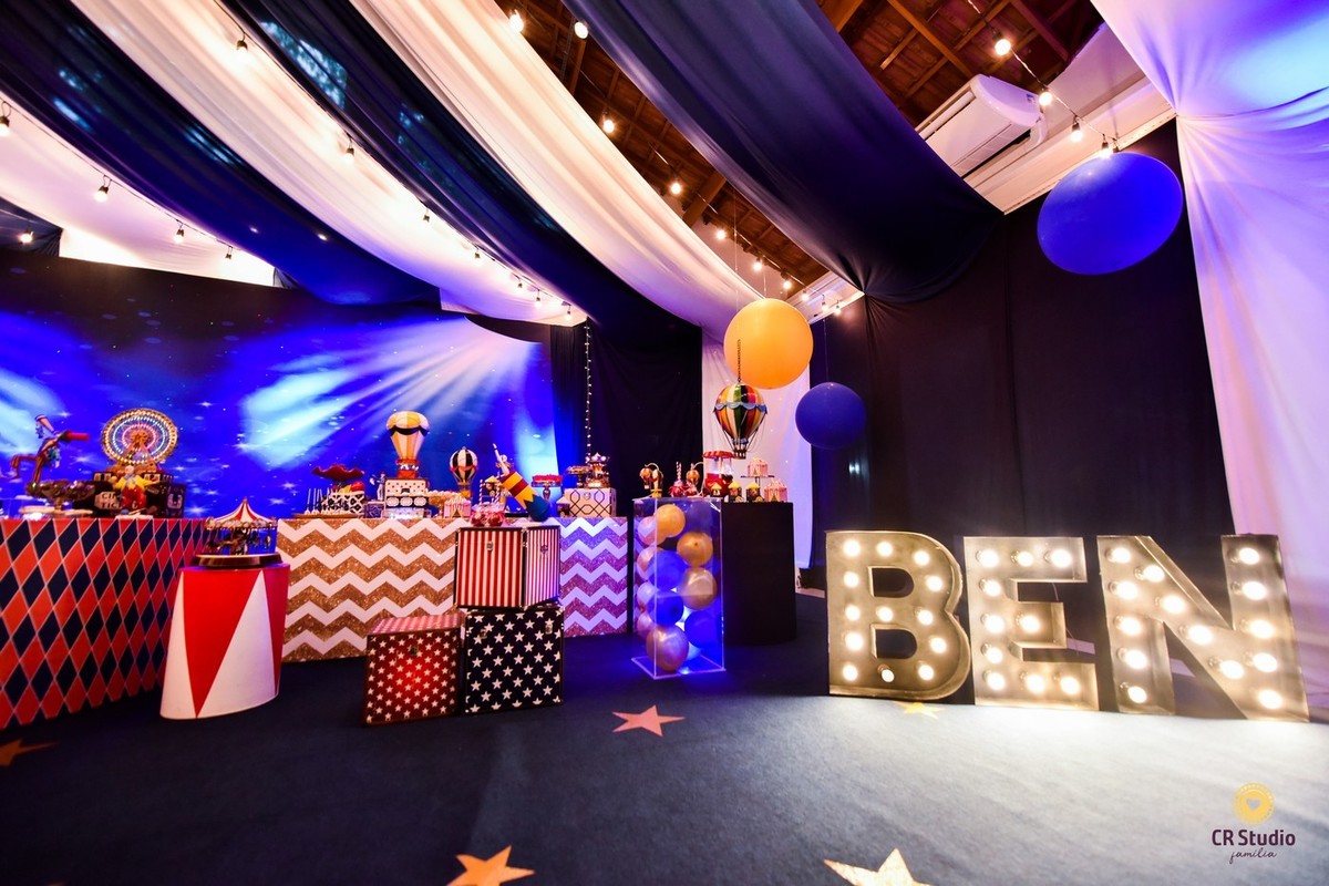 Linda decoração de circo