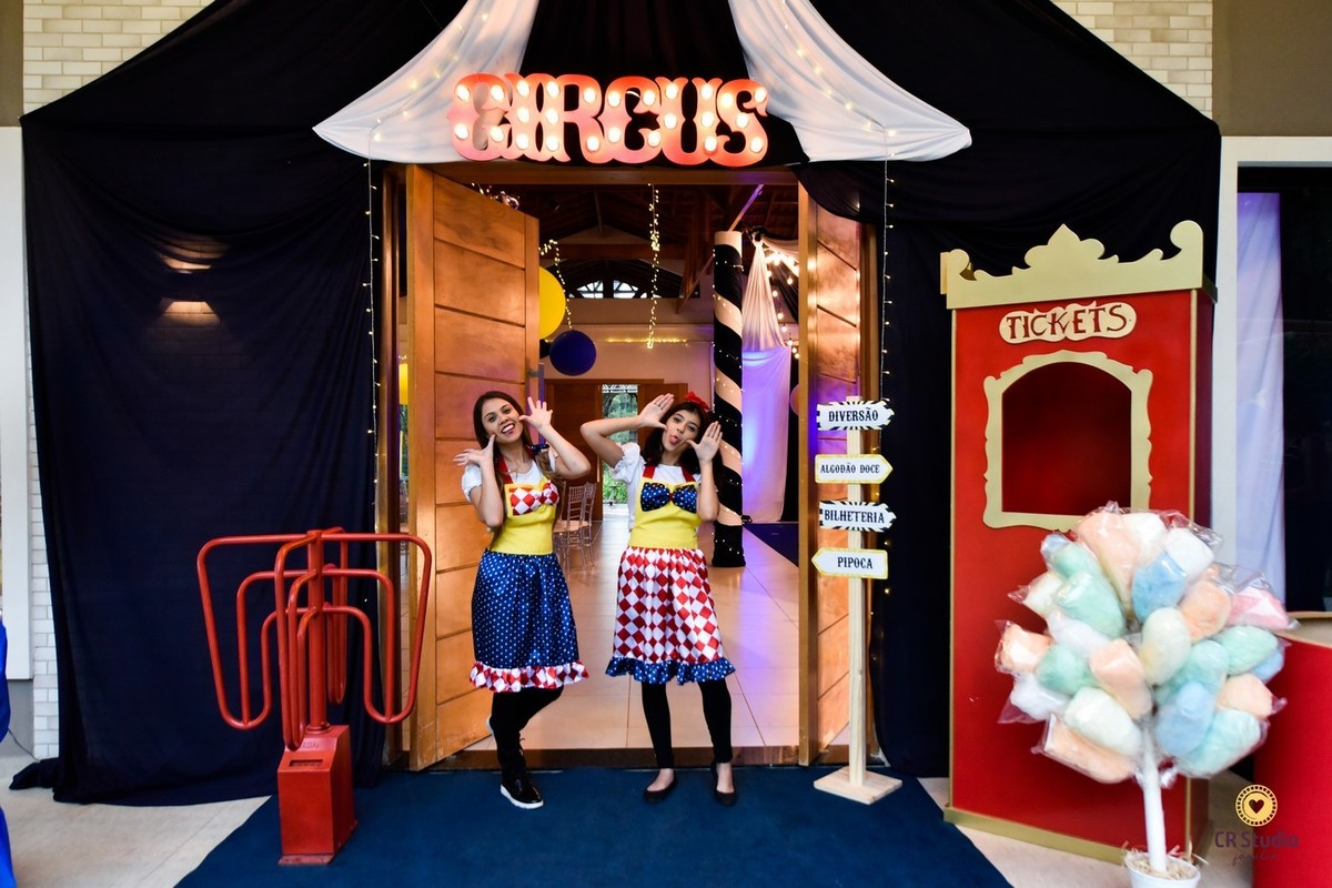 Linda decoração de circo