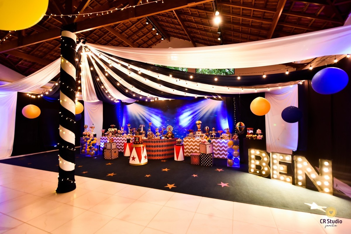 Linda decoração de circo