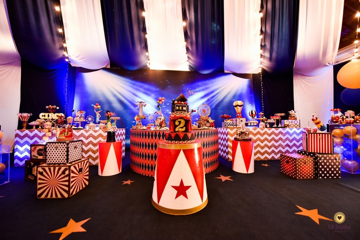 Linda decoração de circo