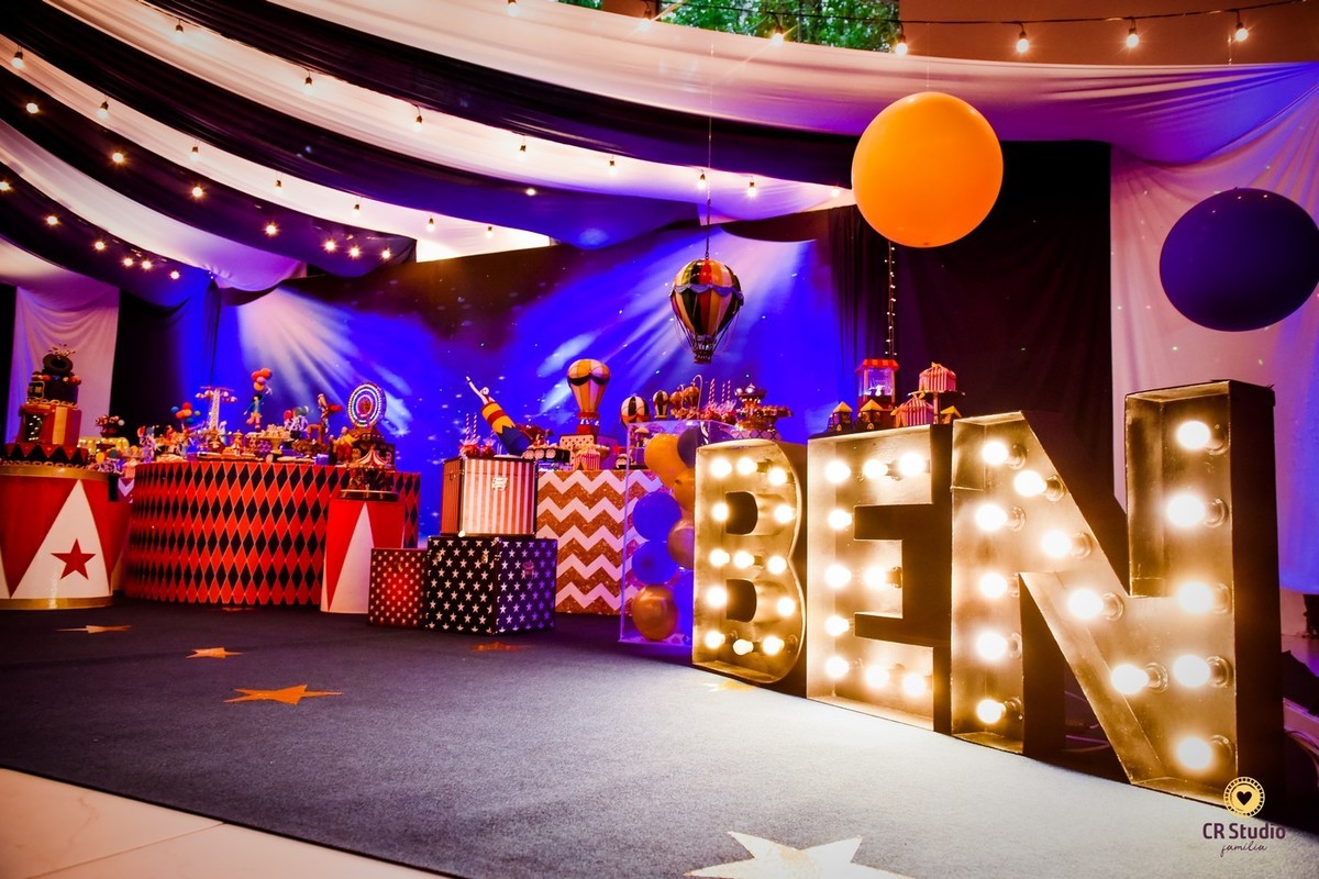 Linda decoração de circo