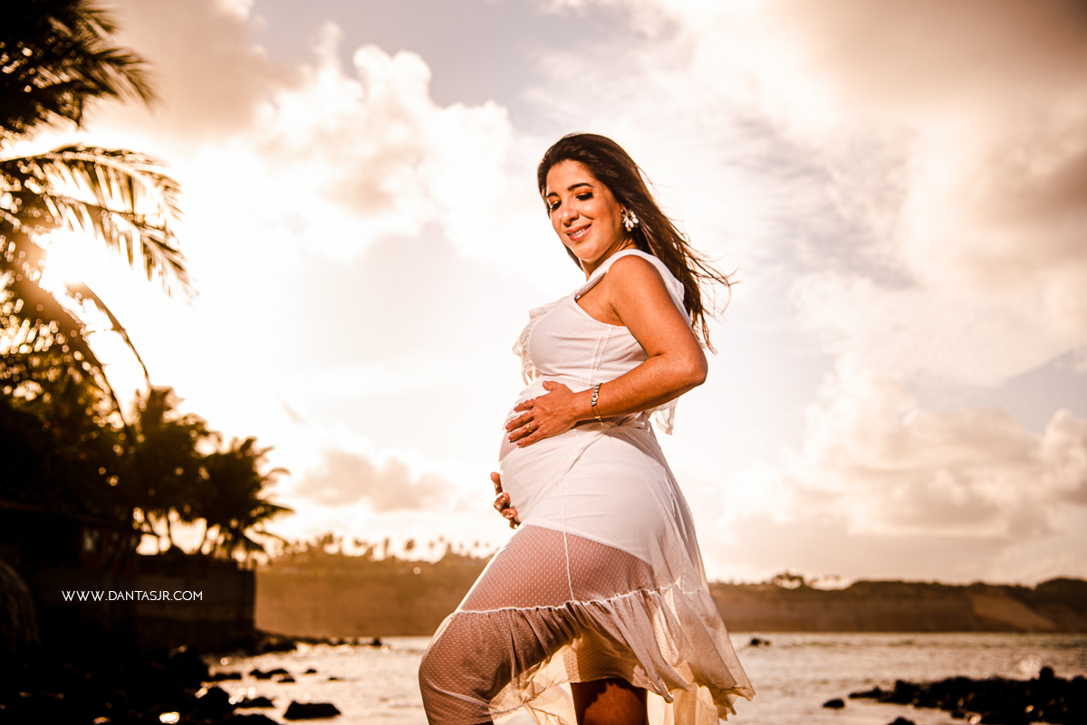 ensaio gestante, praia de tabatinga, final de tarde, roupa de gestante para ensaio, ensaio fotográfico, gestante, final de tarde