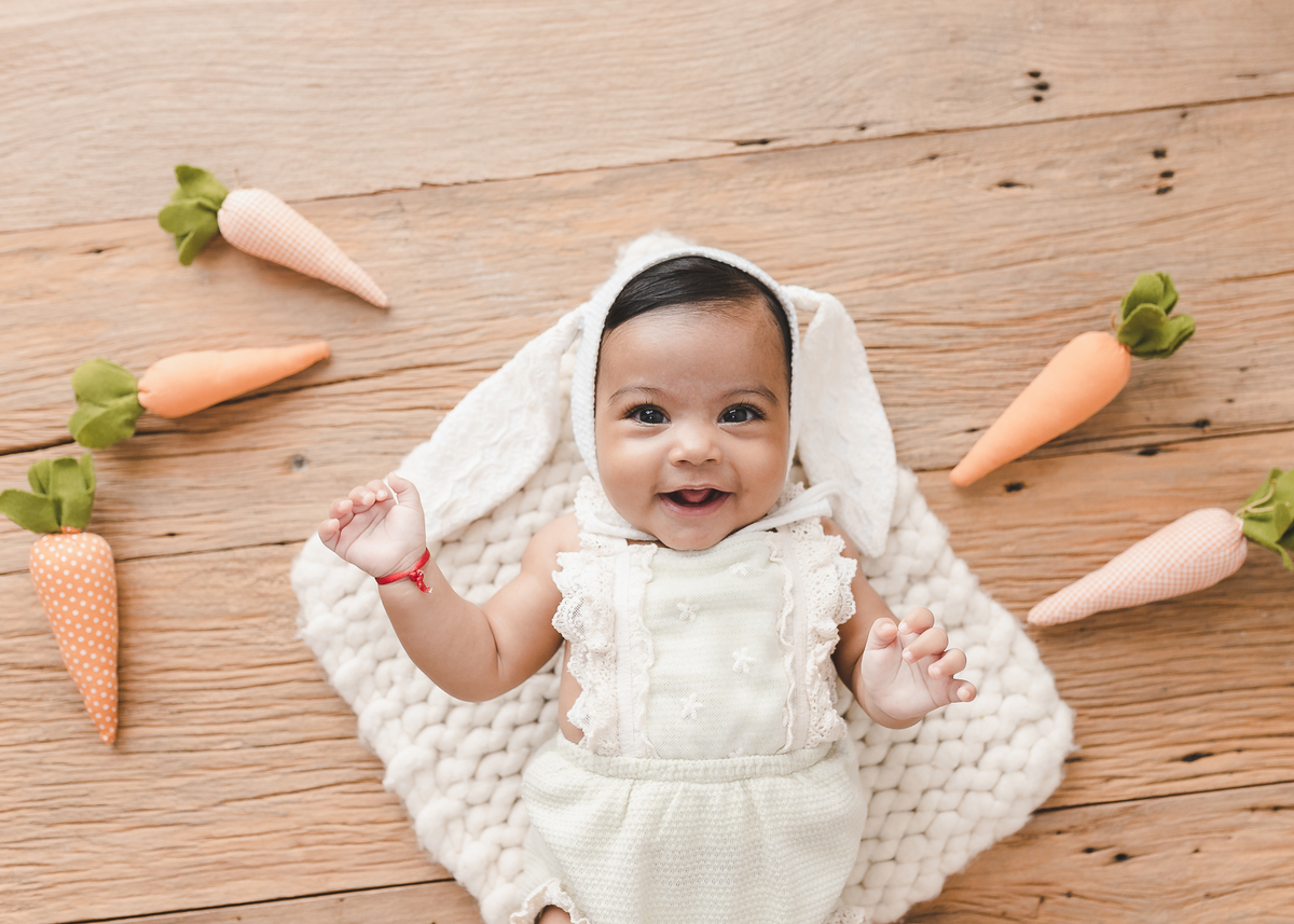 Ensaio infantil de páscoa