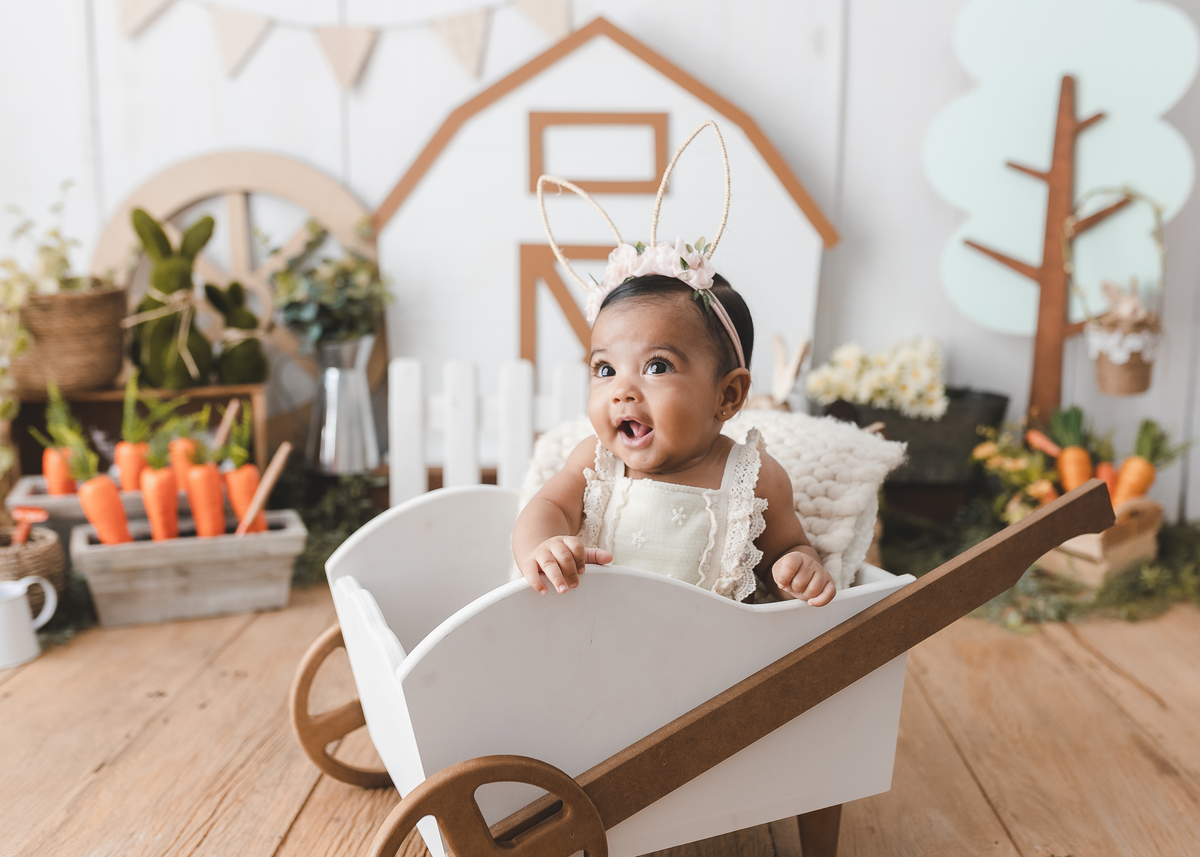 Ensaio infantil de páscoa