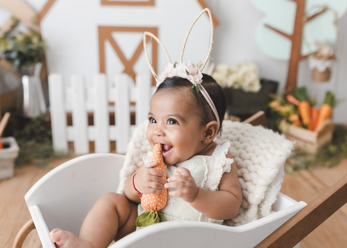 Ensaio infantil de páscoa