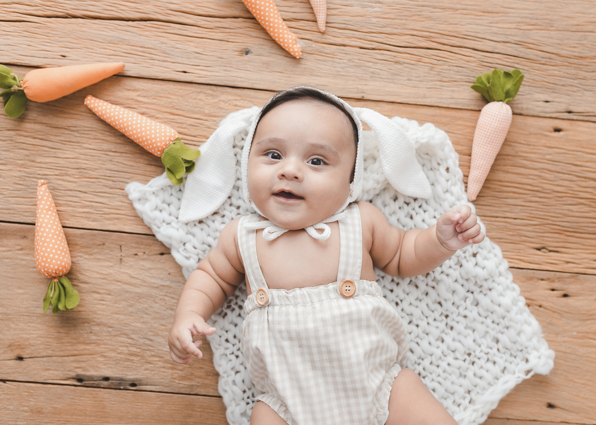 Ensaio infantil de páscoa