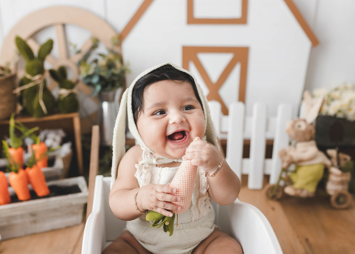 Ensaio infantil de páscoa