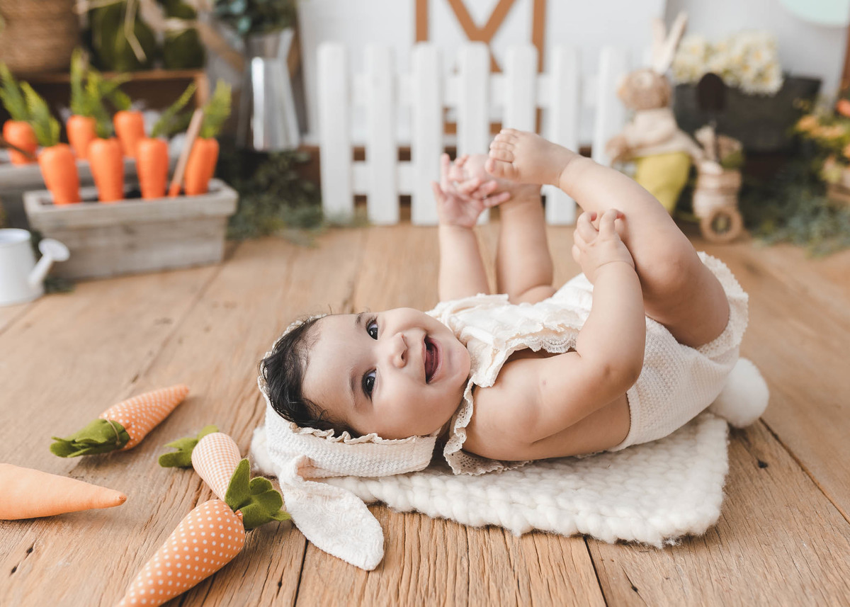 Ensaio infantil de páscoa
