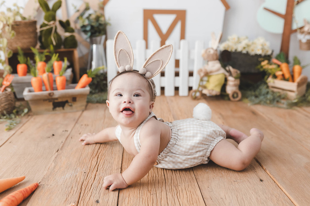 Ensaio infantil de páscoa