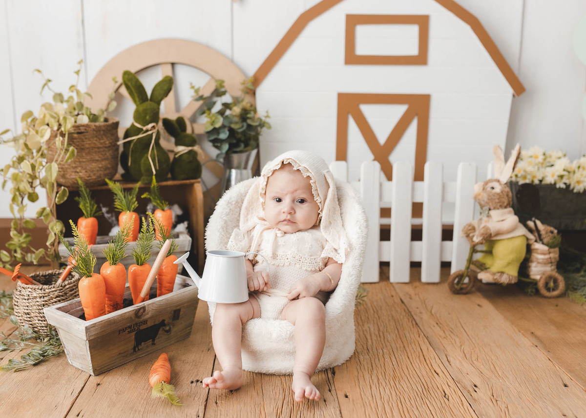 Ensaio infantil de páscoa