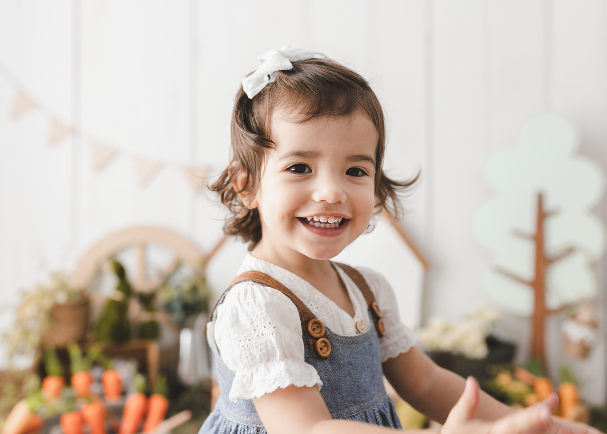 Ensaio infantil de páscoa