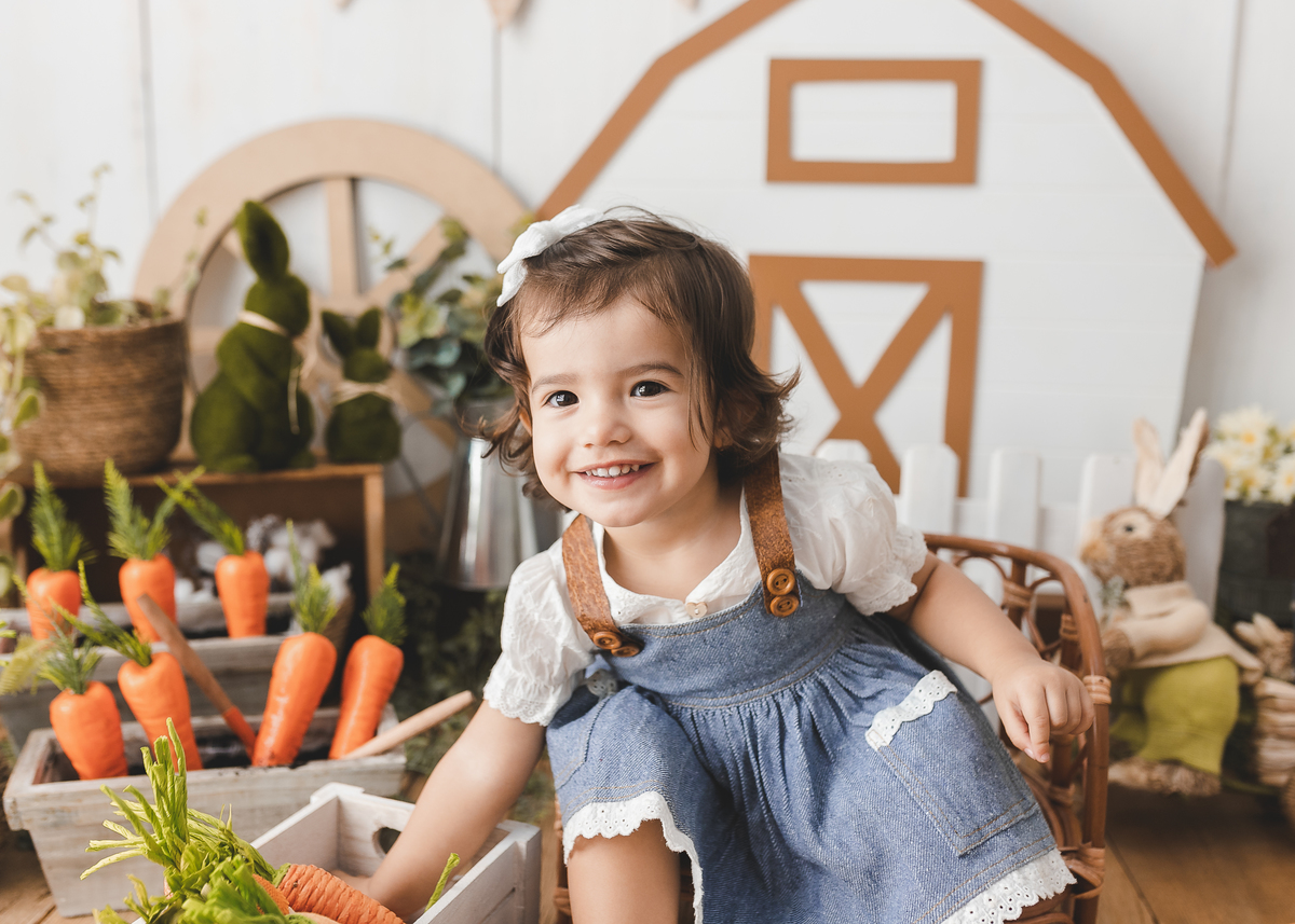 Ensaio infantil de páscoa