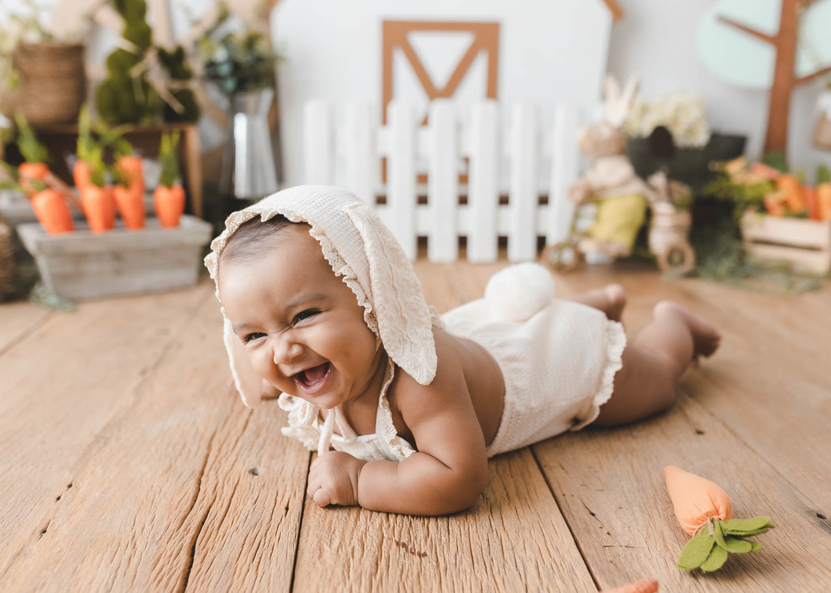 Ensaio infantil de páscoa