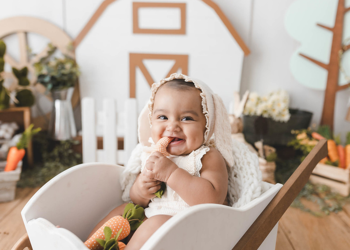 Ensaio infantil de páscoa