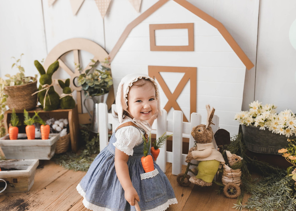 Ensaio infantil de páscoa