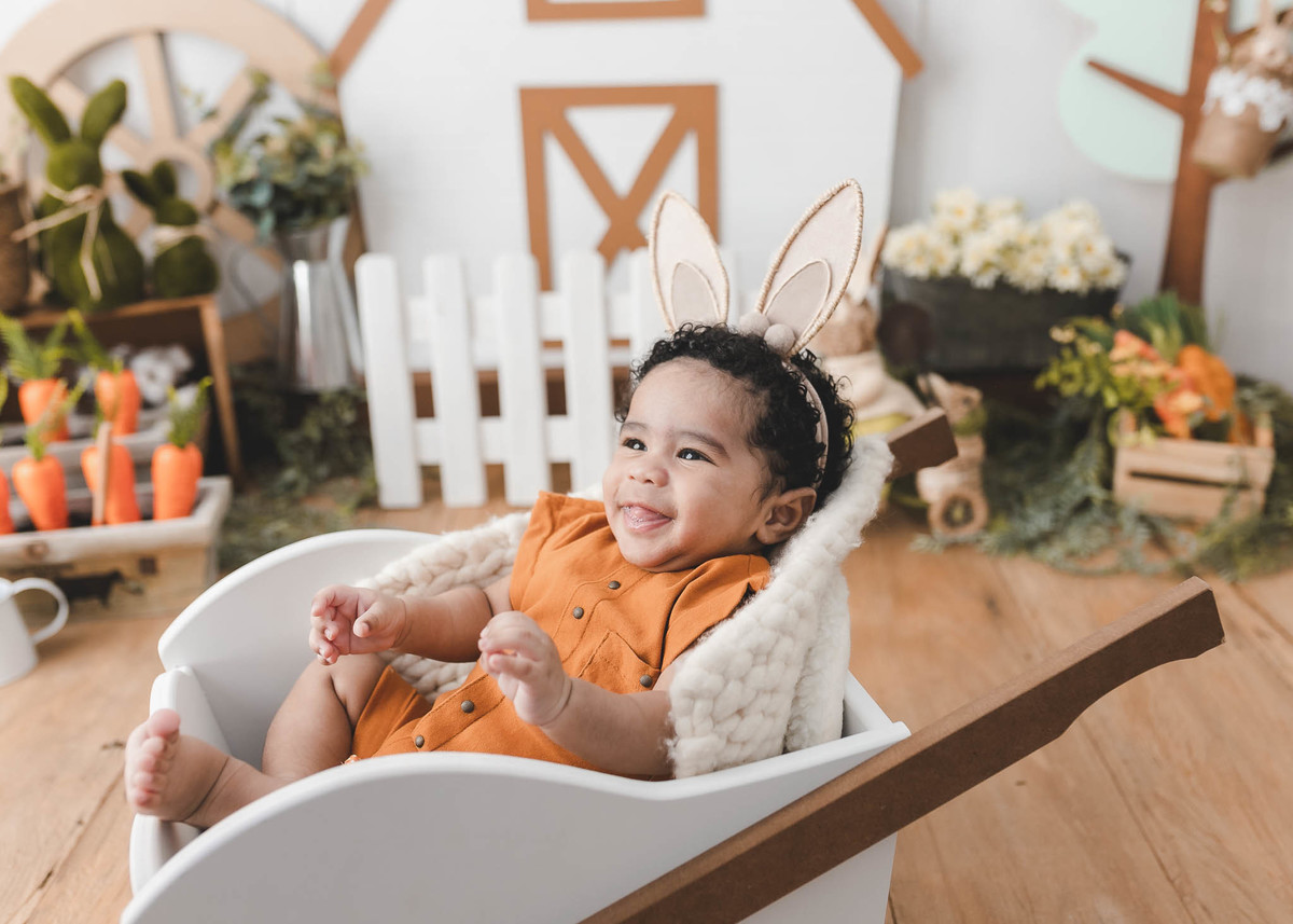 Ensaio infantil de páscoa