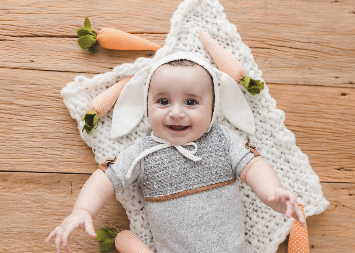 Ensaio infantil de páscoa