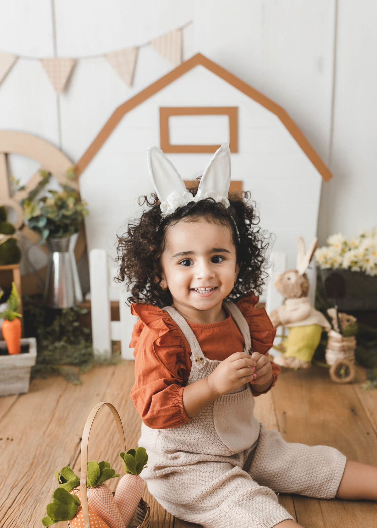 Ensaio infantil de páscoa
