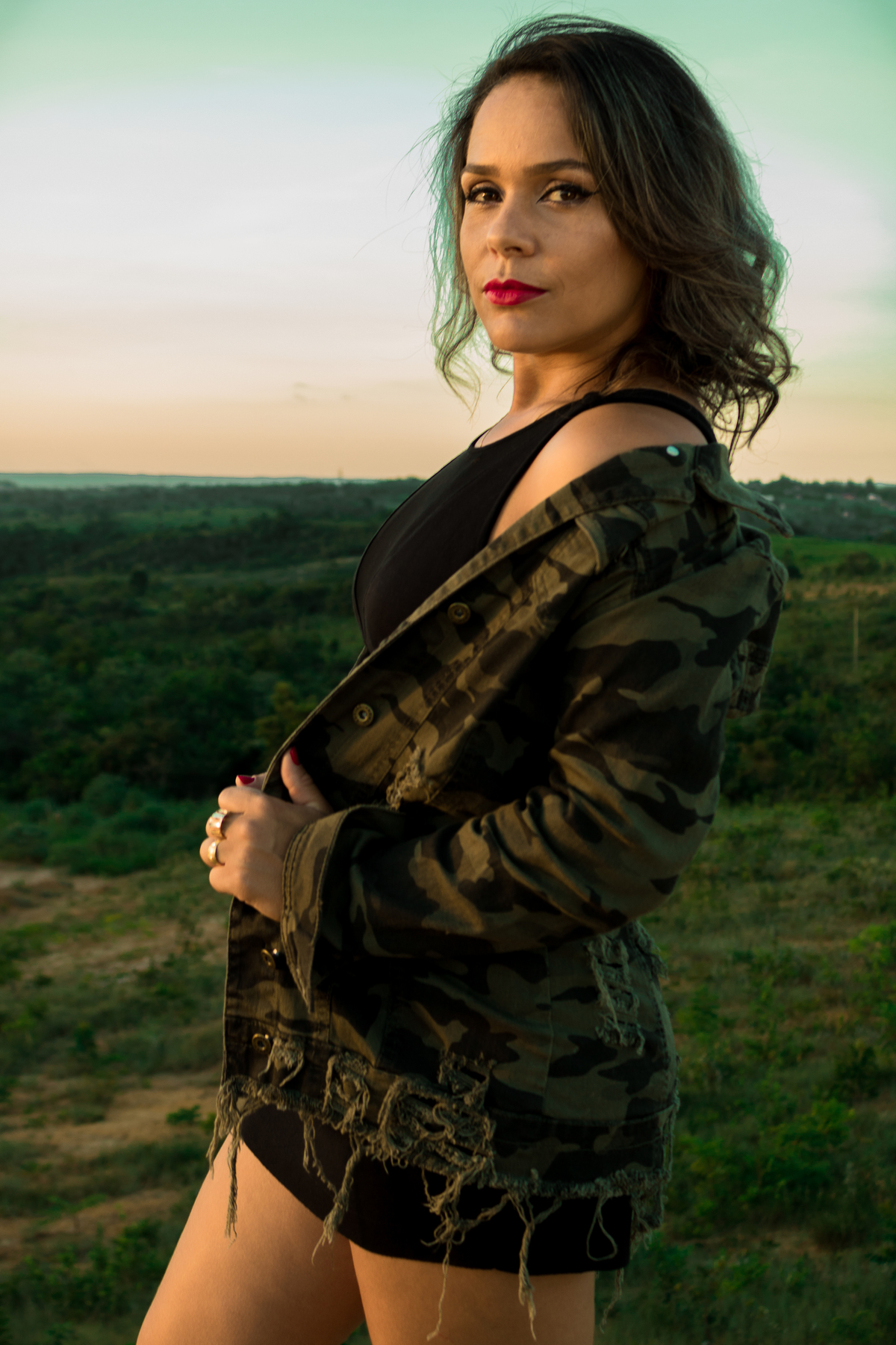 ensaio externo, mirante, paisagem, atitude