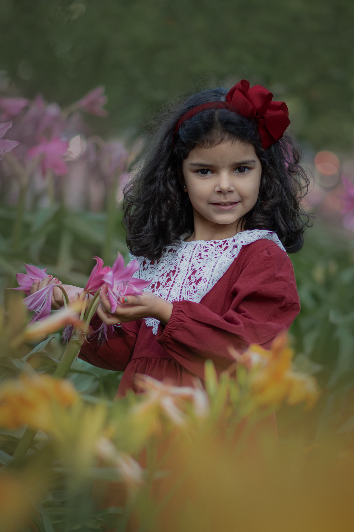 Ensaio fotográfico infantil realizado no Parque Central de Santo André. Fotografia artística. Ensaio de Natal externo, fotógrafo em Santo André.