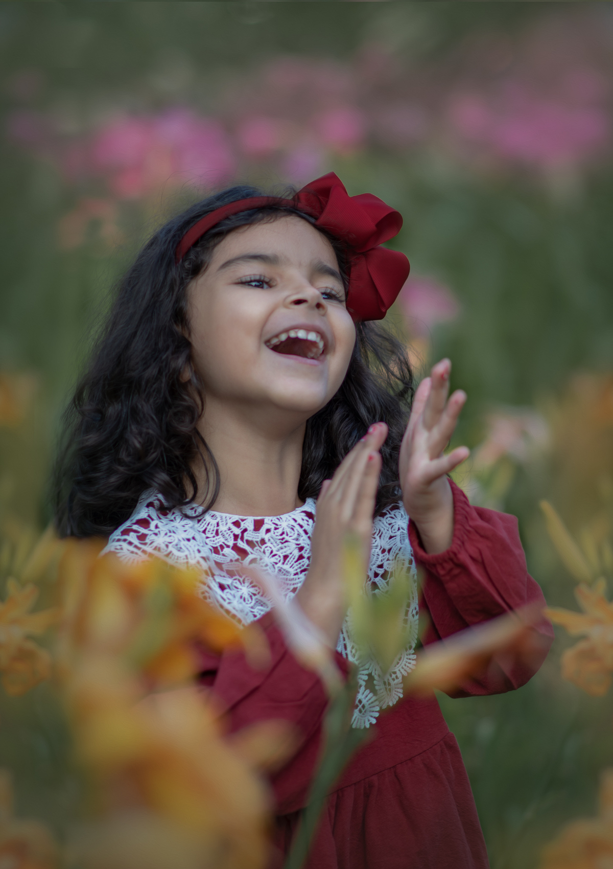 Ensaio fotográfico infantil realizado no Parque Central de Santo André. Fotografia artística. Ensaio de Natal externo, fotógrafo em Santo André.