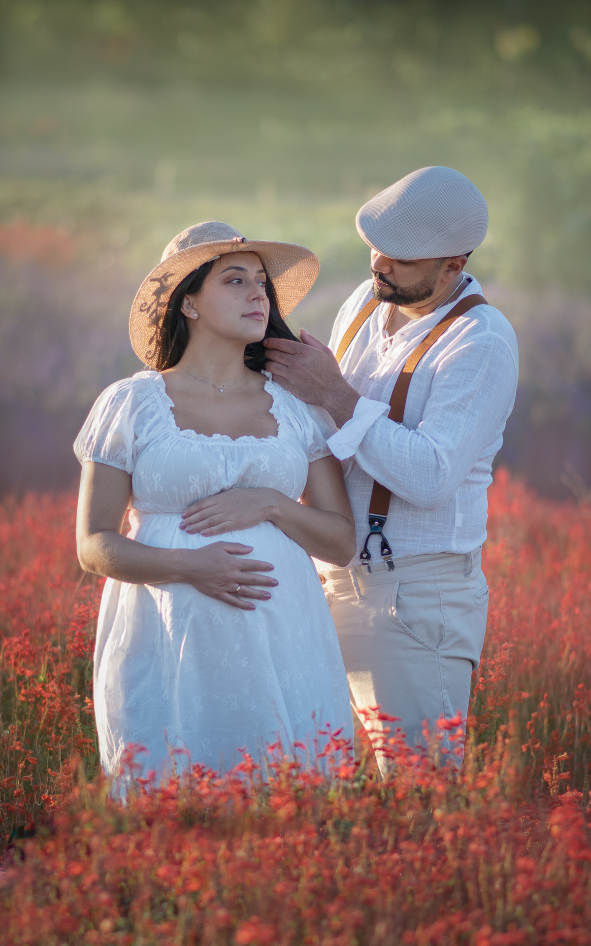 Ensaio fotográfico gestante, fotografia artística, ensaio gestante externo em Holambra. Maternidade, ensaio bucólico.