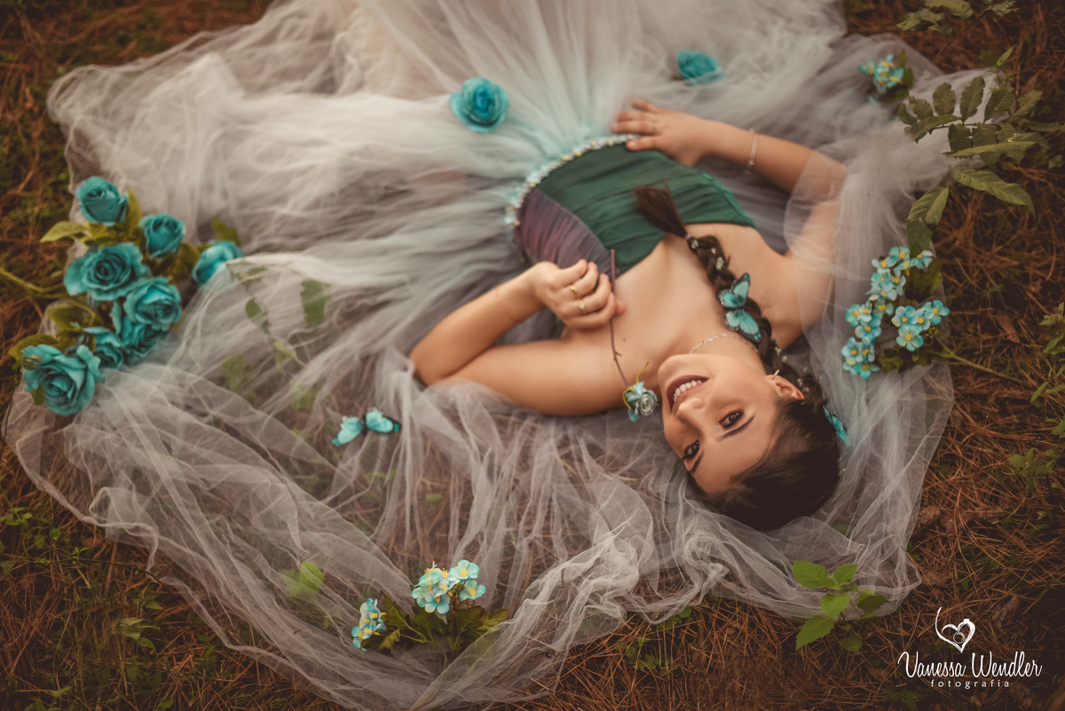 fotos com rosas, saia de tule