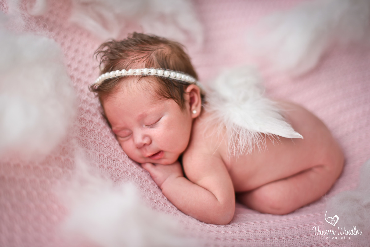 newborn, anjinho, anjo, menina, vanessa wendler, guarapuava