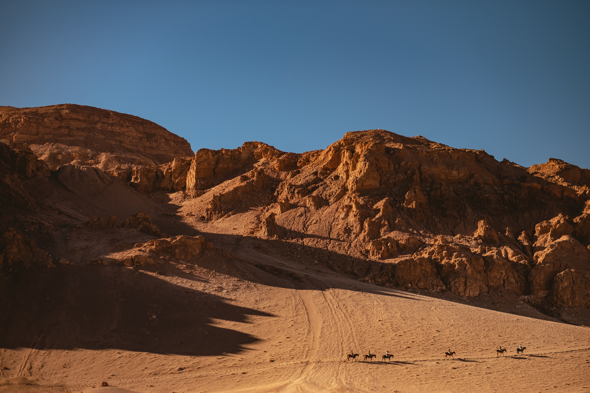 Cavalgada no Deserto do Atacama em San Pietro, Chile.