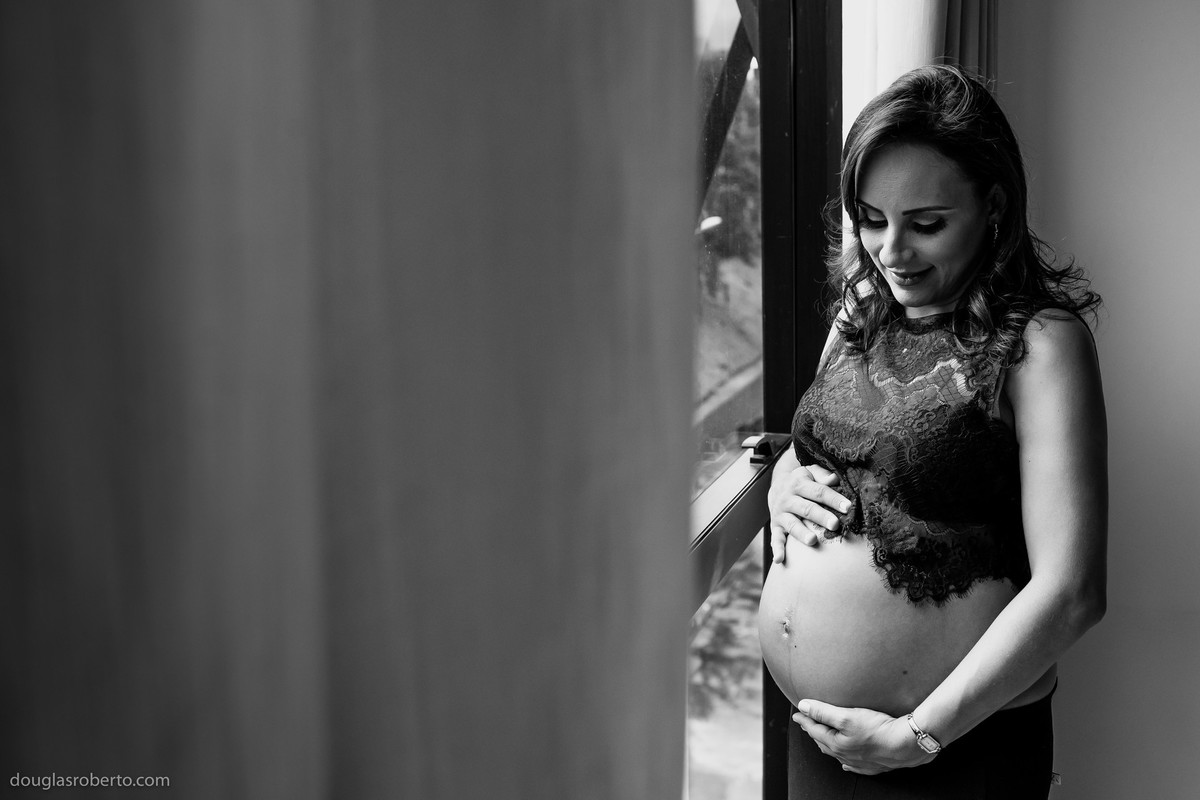 ensaio gestante em casa