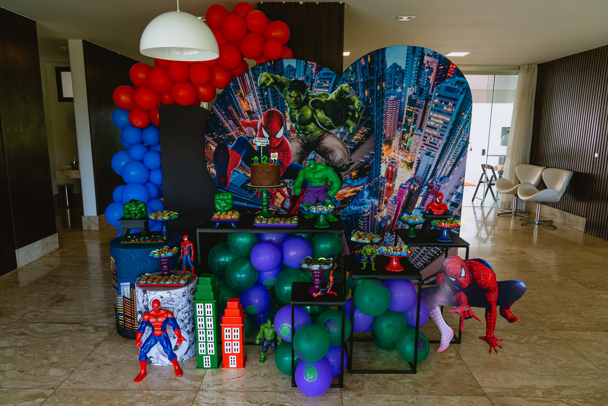 decoração liga da justiça 