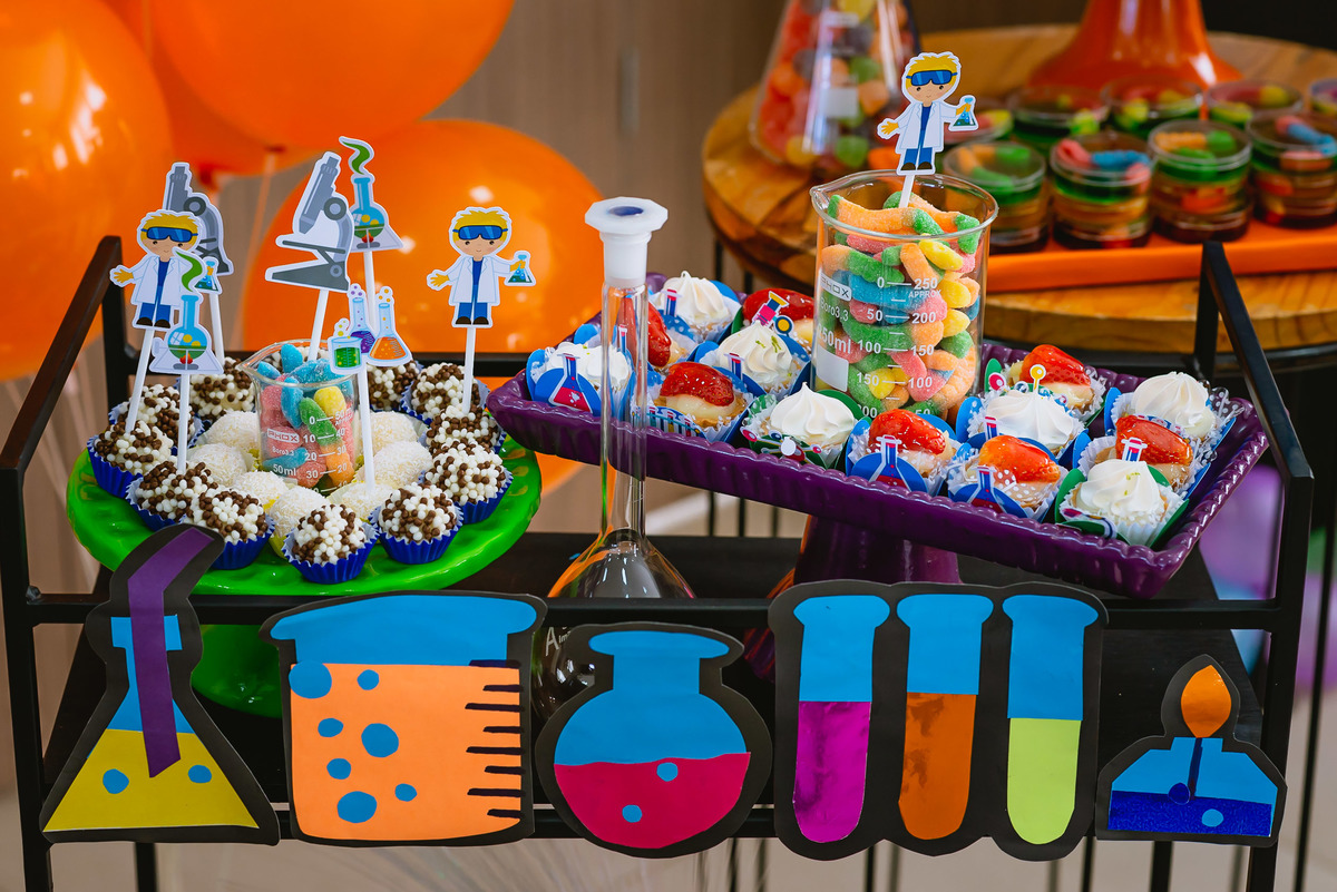 Decoração de cientista 