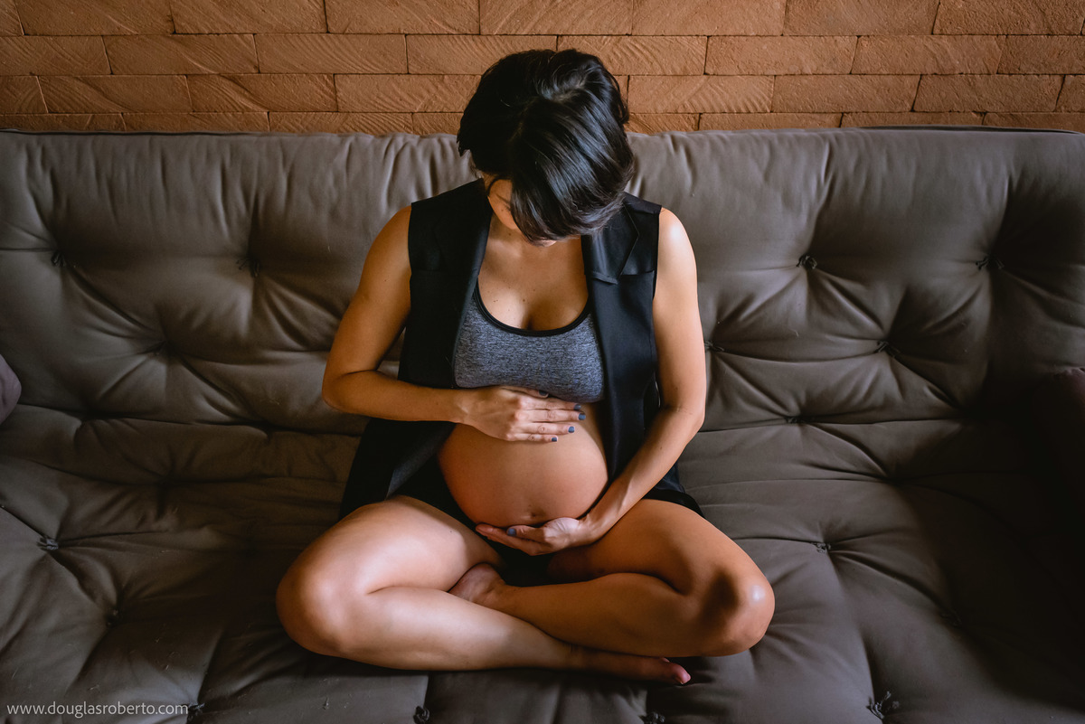 ensaio gestante em casa