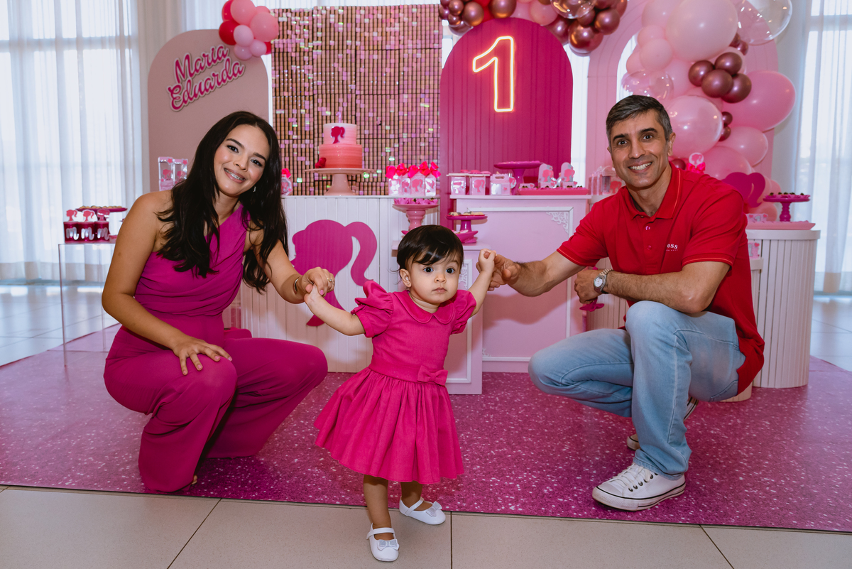 foto de festa infantil foto com a família