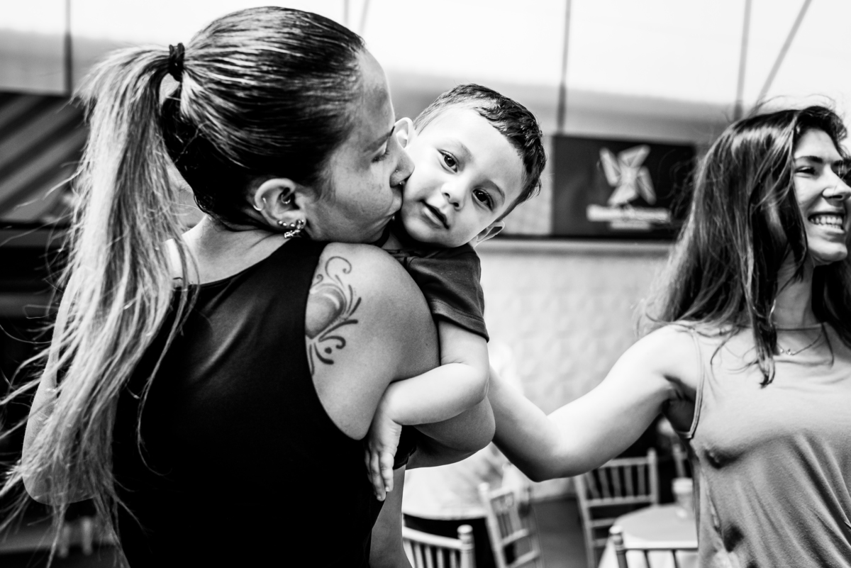 foto de mãe e filho