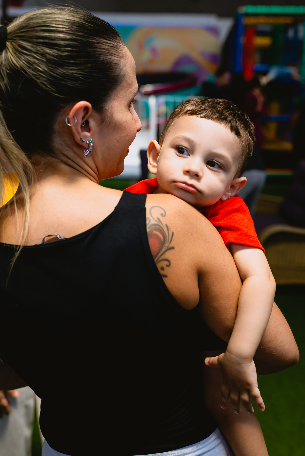 foto de mãe e filho