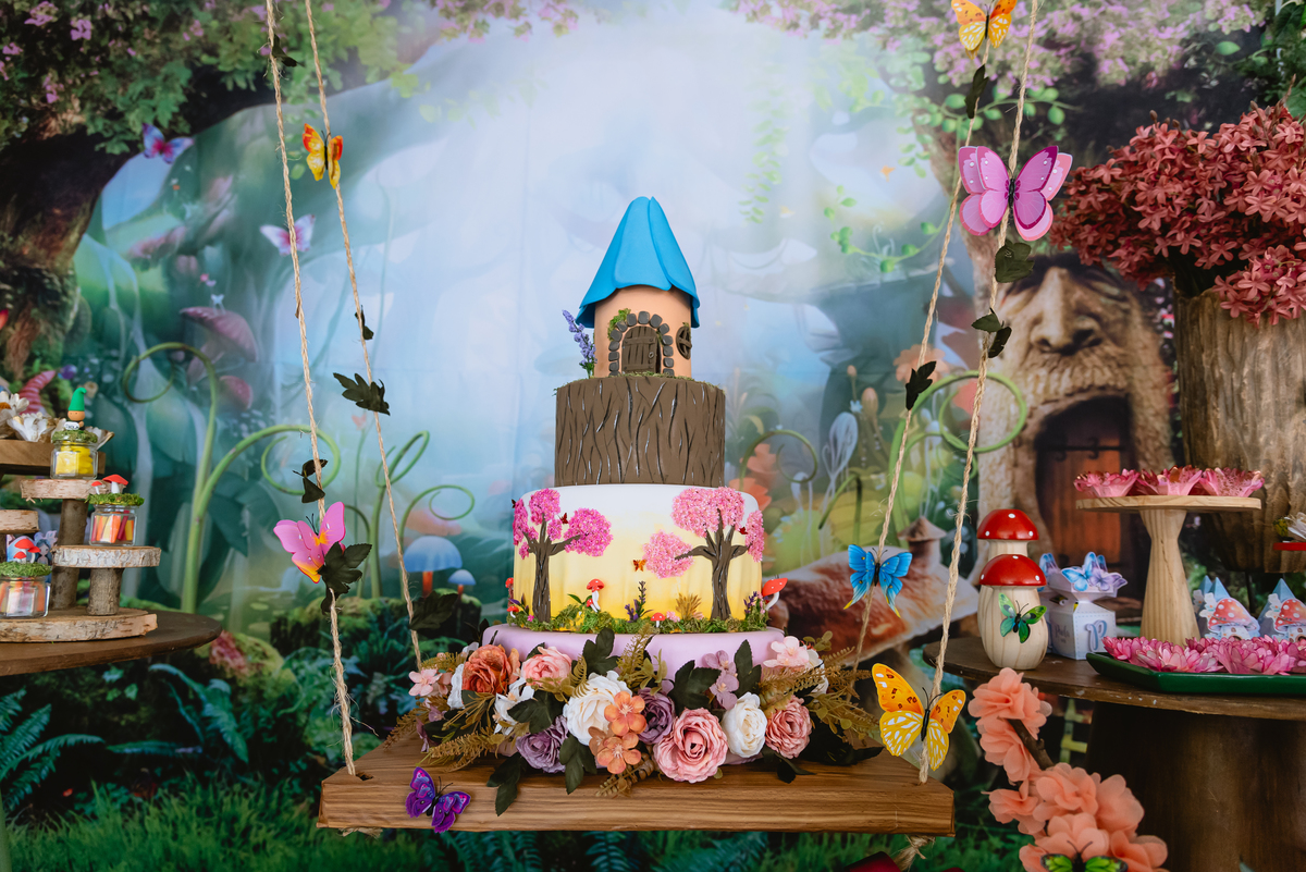 foto de festa infantil decoração floresta