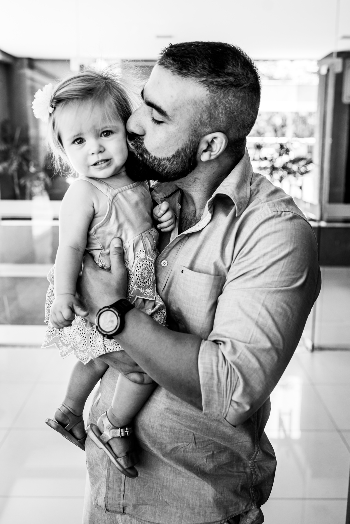 foto de festa infantil retrato pai e filha