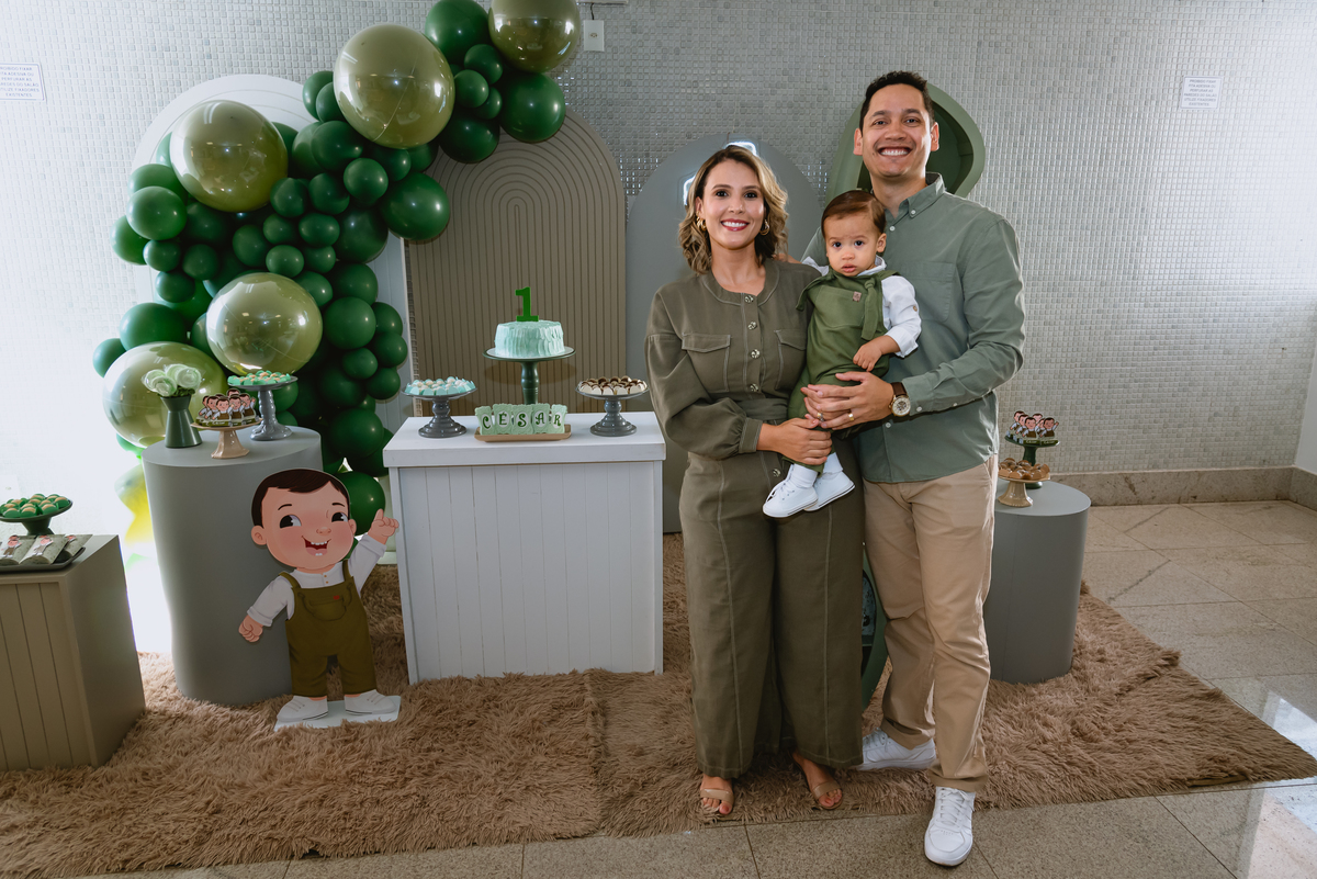 foto de festa infantil retrato de família