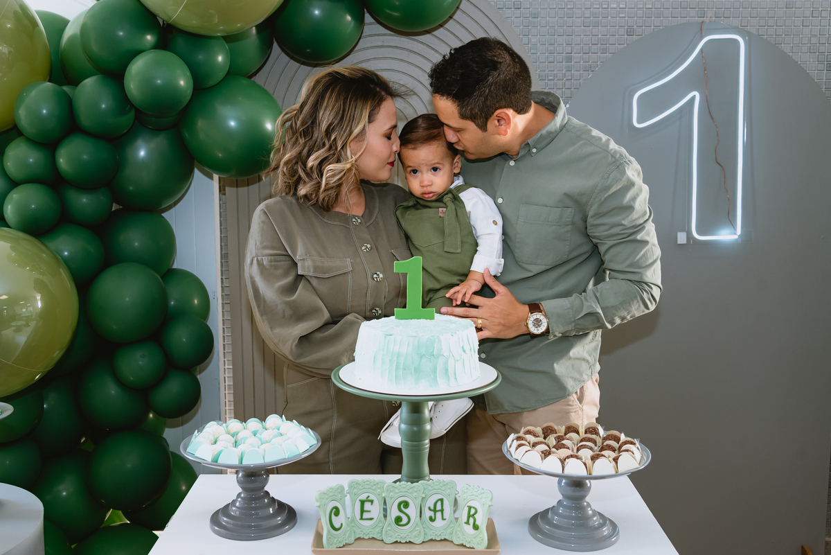 foto de festa infantil retrato de família