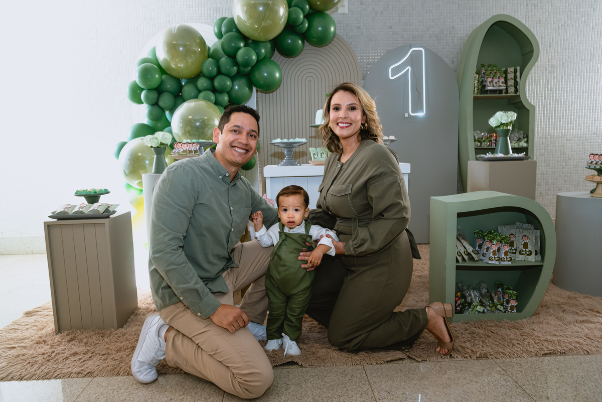 foto de festa infantil retrato de família
