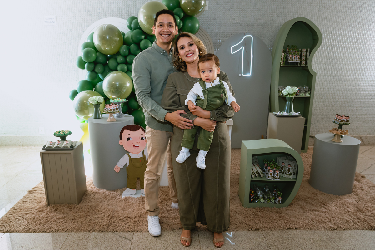 foto de festa infantil retrato de família